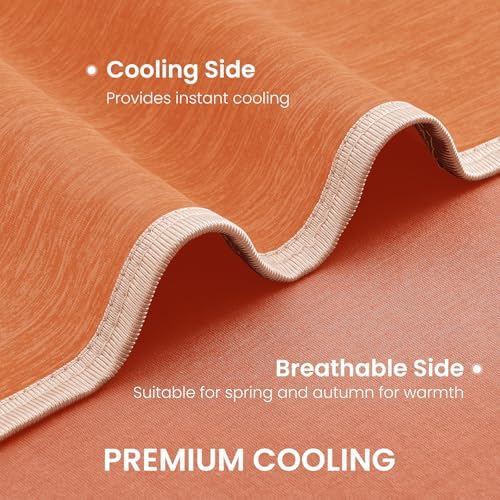 Topcee Cooling Blanket for Night Sweats Absorbs Heat to Keep Adults, Children Cool on Warm Nights, Q-Max 0.5 Cooling Blankets for Hot Sleepers, Ultra-Cool Lightweight Sofa Throw Blanket (50"x70")