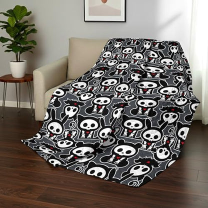 Northwest Skelanimals Party Quilted Throw Blanket 60x80 inches