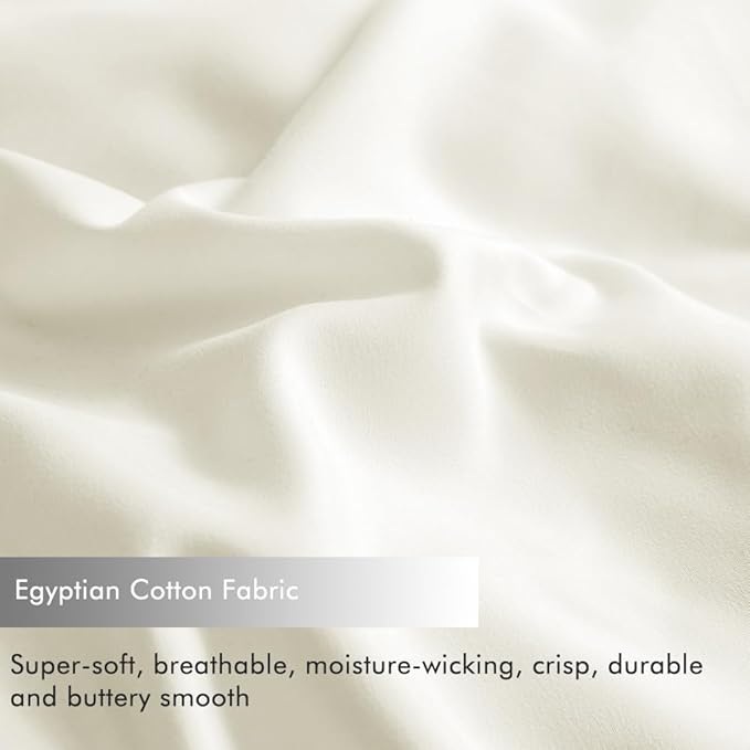 WINLIFE 100% Cotton Pillow Cases Queen Set of 2, Pillowcases Queen Size Long Staple Cotton, 20×30 inches, Cooling, Breathable & Soft Pillowcase Covers, Beige