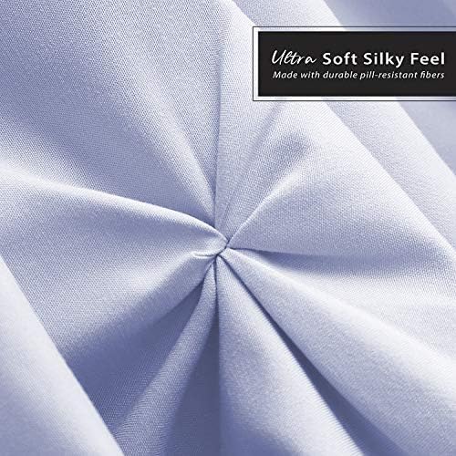 Nestl Ice Blue Bed Skirt Cal King Size, Pinch Pleat Cal King Bed Skirt, 14" Inch Drop Cal King Bedskirt, Hotel Quality Ice Blue Bed Skirts, Premium Microfiber Cal King Size Bed Skirts