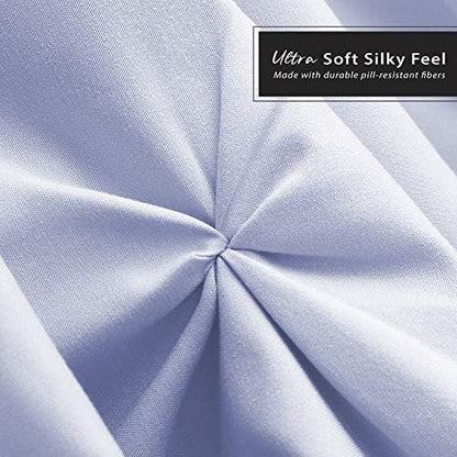 Nestl Ice Blue Bed Skirt Cal King Size, Pinch Pleat Cal King Bed Skirt, 14" Inch Drop Cal King Bedskirt, Hotel Quality Ice Blue Bed Skirts, Premium Microfiber Cal King Size Bed Skirts
