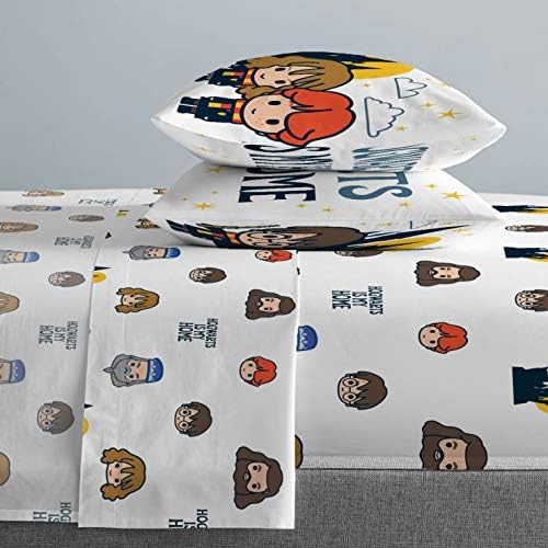 Jay Franco Harry Potter is My Home 5 Piece Full Bed Set - Bedding Features Harry, Ron, Hermoine, Hagrid, and Dumbledore