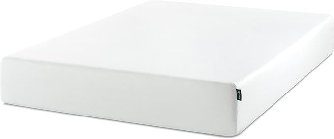 Zinus 10 Inch Queen Green Tea Memory Foam Mattress [New Version], Fiberglass Free, Medium Firm Feel, Zoned Pressure Relief, Certified Safe Foams & Fabric, Mattress in A Box