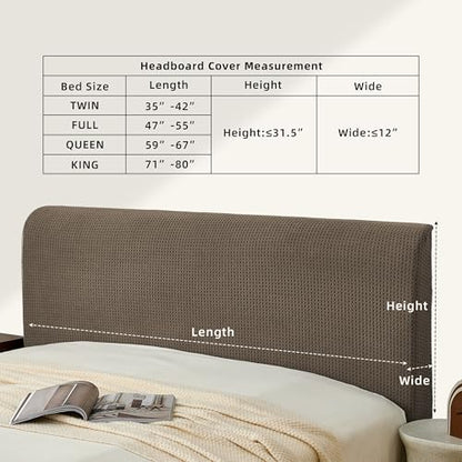 Bed Headboard Cover Queen, Stretch Head Board Slipcover Washable