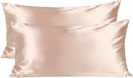 Yanibest Satin Pillowcase, King Size Pillow Cases Set of 2 - Silk Pillow Cases for Hair and Skin with Zipper, Silk Pillow Cases King for 20"x36", Exquisite Packaging for Women Men