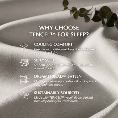EverGrace Tencel™ Sheet Set, Breathable & Cooling, Cal.King, Fog Gray