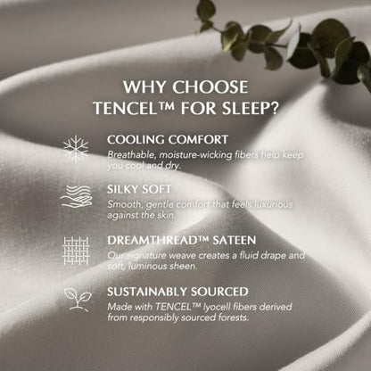 EverGrace Tencel™ Sheet Set, Breathable & Cooling, Cal.King, Fog Gray