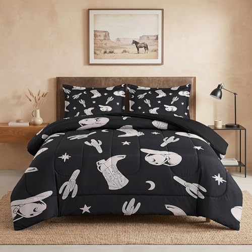 Pamnest Twin Comforter Set, 2 Pieces Western Cactus Bedding, All Season