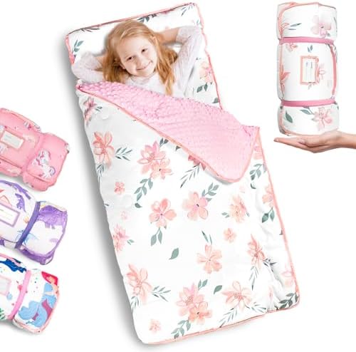 Primlect Toddler Nap Mat with Pillow, Thickened Extra Large Sleeping Bag