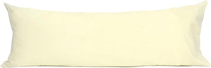 Sunflower Body Pillowcase 100% Cotton Long Pillow Cover/Case Envelope Closure 1 Pack, 20×54 inches Cream, Soft and Breathable