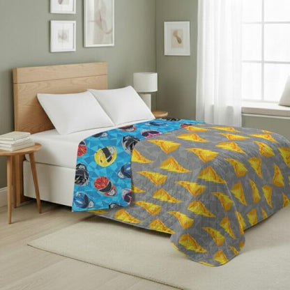 Northwest Power Rangers Geo Power Full/Queen Quilted Blanket, Comfy Throw, Adults Boys Girls, Soft Lightweight Bedding for Bed, or Couch, 90 x 90 inches
