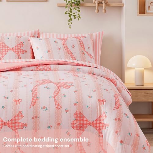 Full Size Comforter Sets for Girls-7 Pieces Soft Full Size Bedding Sets