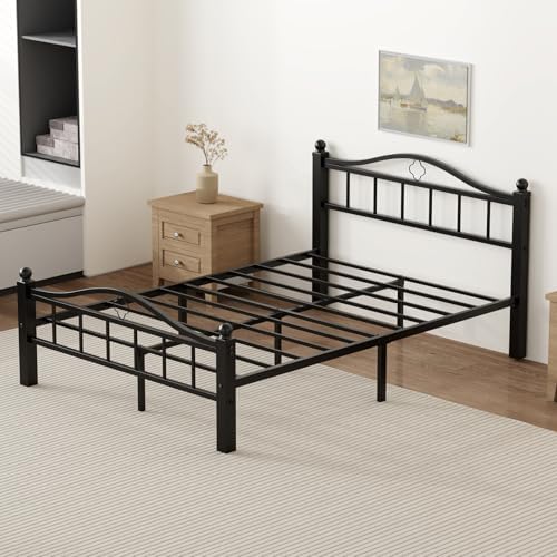 Metal Full Size Bed Frame with Headboard