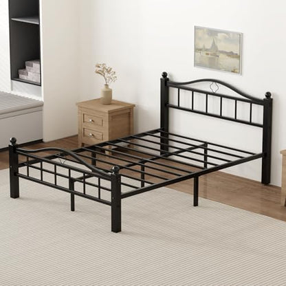 Metal Full Size Bed Frame with Headboard