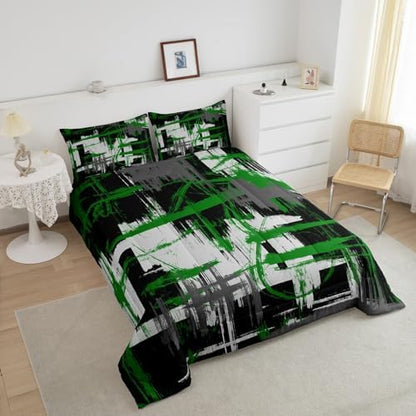 Feelyou Striped Comforter Set Queen Size Kids Boys Girls Bedding