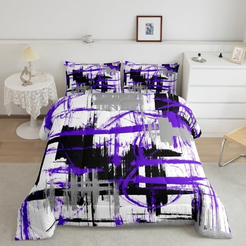 Feelyou Striped Comforter Set Queen Size Kids Boys Bedding