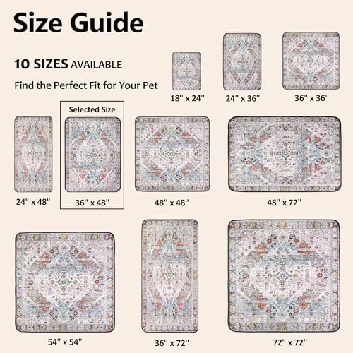 Washable Pee Pads for Dogs, Reusable Puppy Potty Training Pads, Ultra-Absorbent Thick Waterproof Leak-Proof Non-Slip Pads & Mat for Crate, Playpen, Floor, Whelping & Housebreaking , 2 Pack 36"x48"