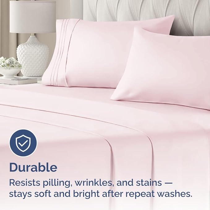 Standard Pillow Cases Set of 4 - Ultra Soft Hotel Quality Pillowcase Covers - Comfy Bedding for Women, Men, Kids & Teens - Machine Washable Pillow Protectors - 4 Piece - Standard Size Lavender Pink