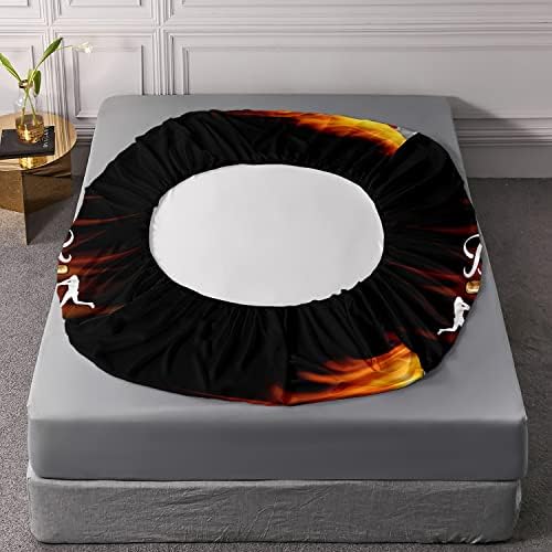 HOSIMA Teens Sports Baseball Bedding Full,1 Fitted Sheet+2 Pillowcases.