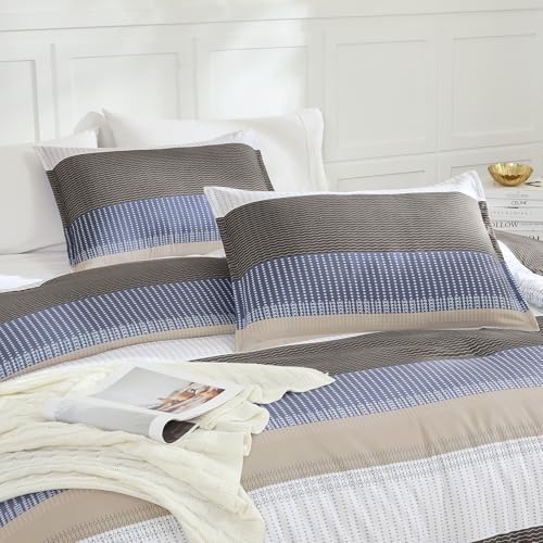Litanika Twin/Twin XL Comforter Set - 2 Pieces Stripe Bedding Sets