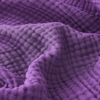EMME Muslin Blankets for Adults Throw Blanket for Couch Breathable Gauze Soft Lightweight Airy Purple King 108" x 90"