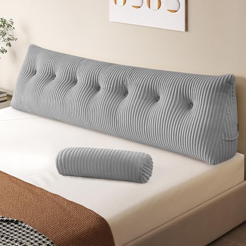 Z-hom Headboard Pillow, Wedge Backrest Cushion, King Size,ONE Roll Pillow