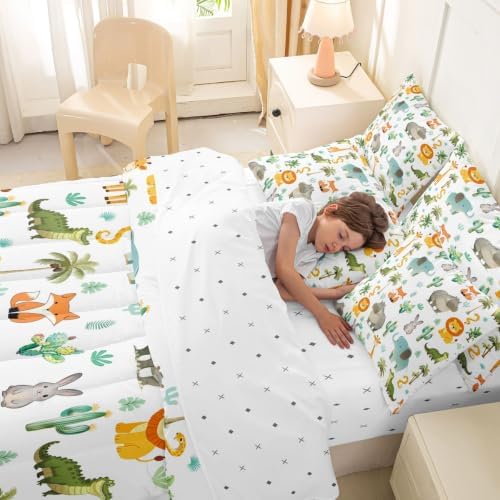 Erosebridal Wild Animals 7 Piece Bed in A Bag King