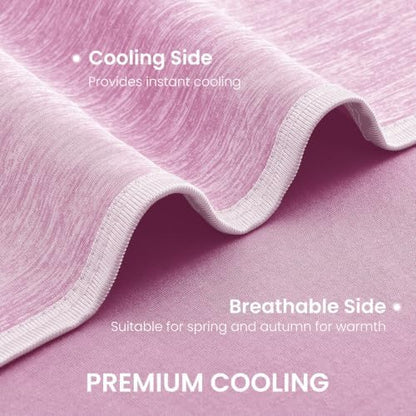 Topcee Cooling Blanket(90"x108"King Size) for Night Sweats Absorbs Heat to Keep Adults Cool on Warm Nights, Q-Max 0.5 Cooling Blankets for Hot Sleepers, Ultra-Cool Lightweight Blanket for Bed