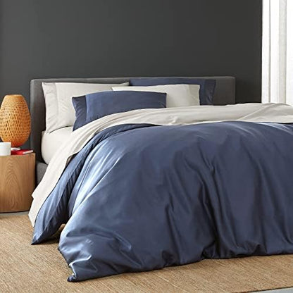 DOZ Duvet Cover Set, 100% Viscose derived from Bamboo, Organically Grown, Buttery Soft, Cooling Duvet Covers, High GSM, 1 Duvet Cover and 2 Pillowcases, 106"x90" (Sapphire, King/Cal King)