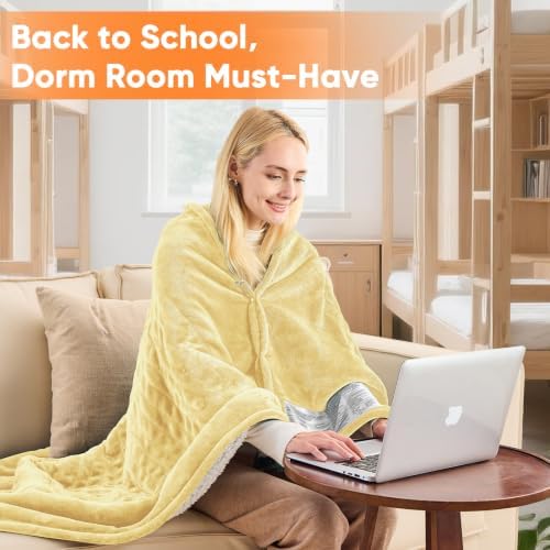 greenoak Heated Blanket Electric Twin Heating 62"X84",Gifts for Women
