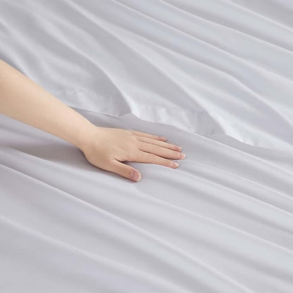Clara Clark King Sheets, 6 Piece Set - Hotel Luxury Sheets for King Size Bed, Super Soft Bedding Set, King Size, White
