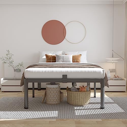 ROIL 18 Inch Twin Bed Frame with Rounded Corner & 4 Mattress Baffles