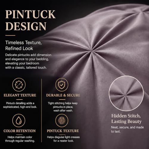 CozyLux Oversized Queen Comforter Set Dusty Purple, 7 Pieces Bed in a Bag