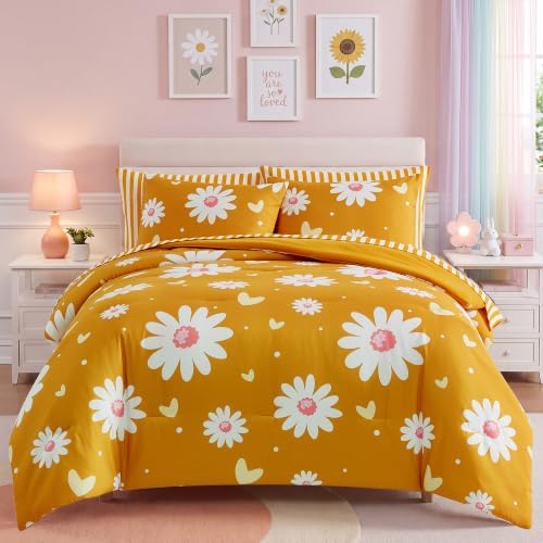 Queen Comforter Set with Sheets for Girls-7 Pieces Soft Queen Bedding Sets