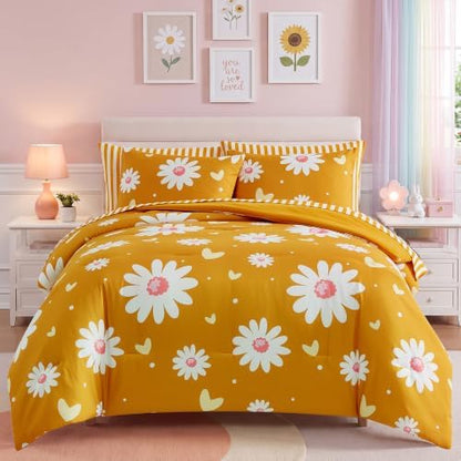 Queen Comforter Set with Sheets for Girls-7 Pieces Soft Queen Bedding Sets