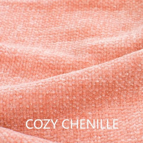 Chenille Throw Blanket for Couch 60" x 80", Peach