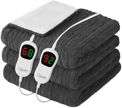 Homemate Heated Electric Blanket Queen Size 84"x 90" Heating Blanket