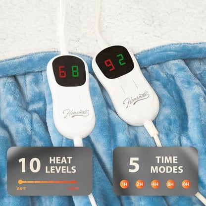Homemate Heated Electric Blanket King Size 100"x 90" Heating Blanket