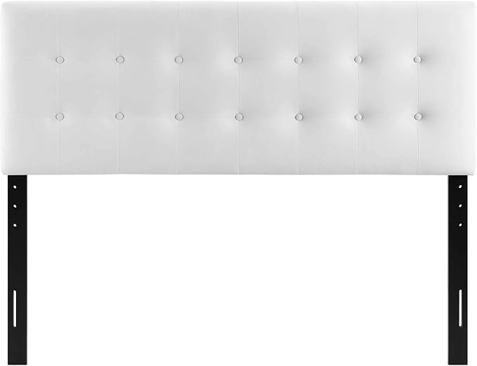 Modway Emily King Biscuit Tufted Performance Velvet Headboard, White