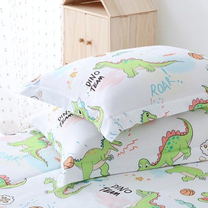 Cute Dinosaur Twin Size Bed Comforter Kids Bedding Set
