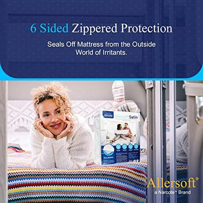 RV 6 Sided Zippered Mattress Protector with Secure Locking Zipper for 72x75 RV Short King. Creates a Natural Seal Around Your Mattress from Dust, Pet Dander, Pollen, Liquids & More. Oeko-Tex Certified