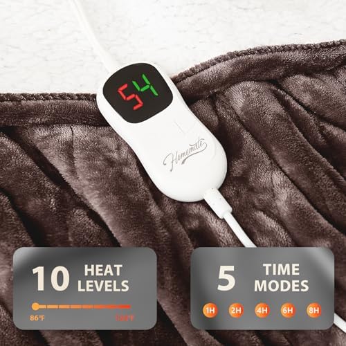 Homemate Heated Electric Blanket Twin 62"x84" Heating Throw Blanket