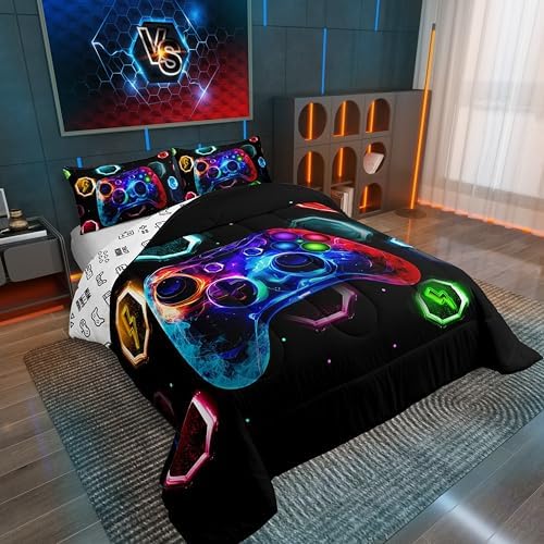 Feelyou Kids Gamer Comforter Full Size for Boys Girls