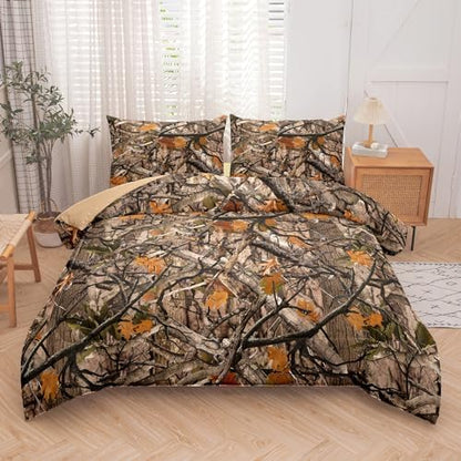 Tailor Shop Camo Bedding Sets King Size,Camo Comforter Sets for Girls Kids Teens Camo Bed Set with 2 Pillowcase…