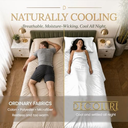 DECOLURE 100% Viscose Derived from Bamboo Sheets | 6 Pc Bed Set