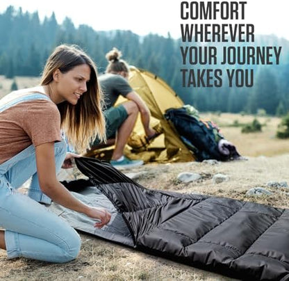 VENTURE 4TH Backpacking Sleeping Bag for Camping - Single, XXL & Double