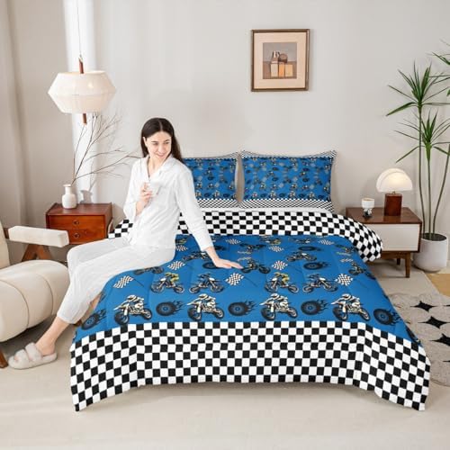 Feelyou Dirt Bike Bedding Set Soft for Boys Girls Toddler Size