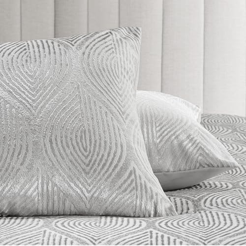 Madison Park Velvet Jacquard Grey King Comforter Set, 7pc