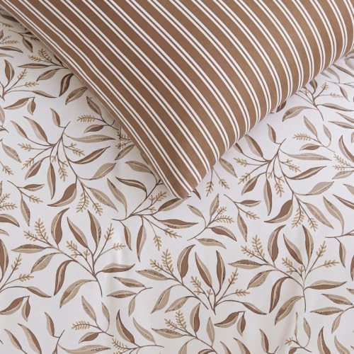 Monbix Queen Comforter Set-7 Pieces Floral Bed in a Bag Queen Bedding Sets