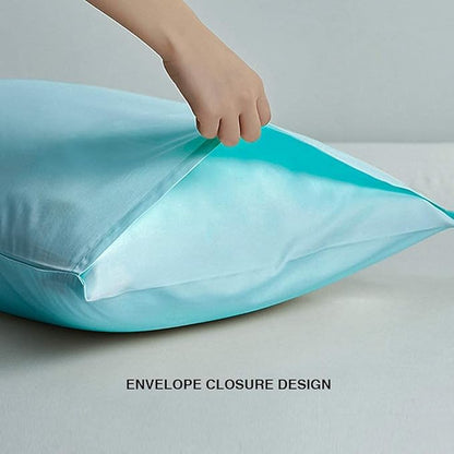 FLXXIE Body Pillow Cover - Super Soft Microfiber 20x54 Body Pillow Case - Envelope Closure, Wrinkle, Stain Resistant 20x54 Long Pillowcase, Aqua